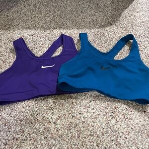 Nike Purple and Blue Sports Bras